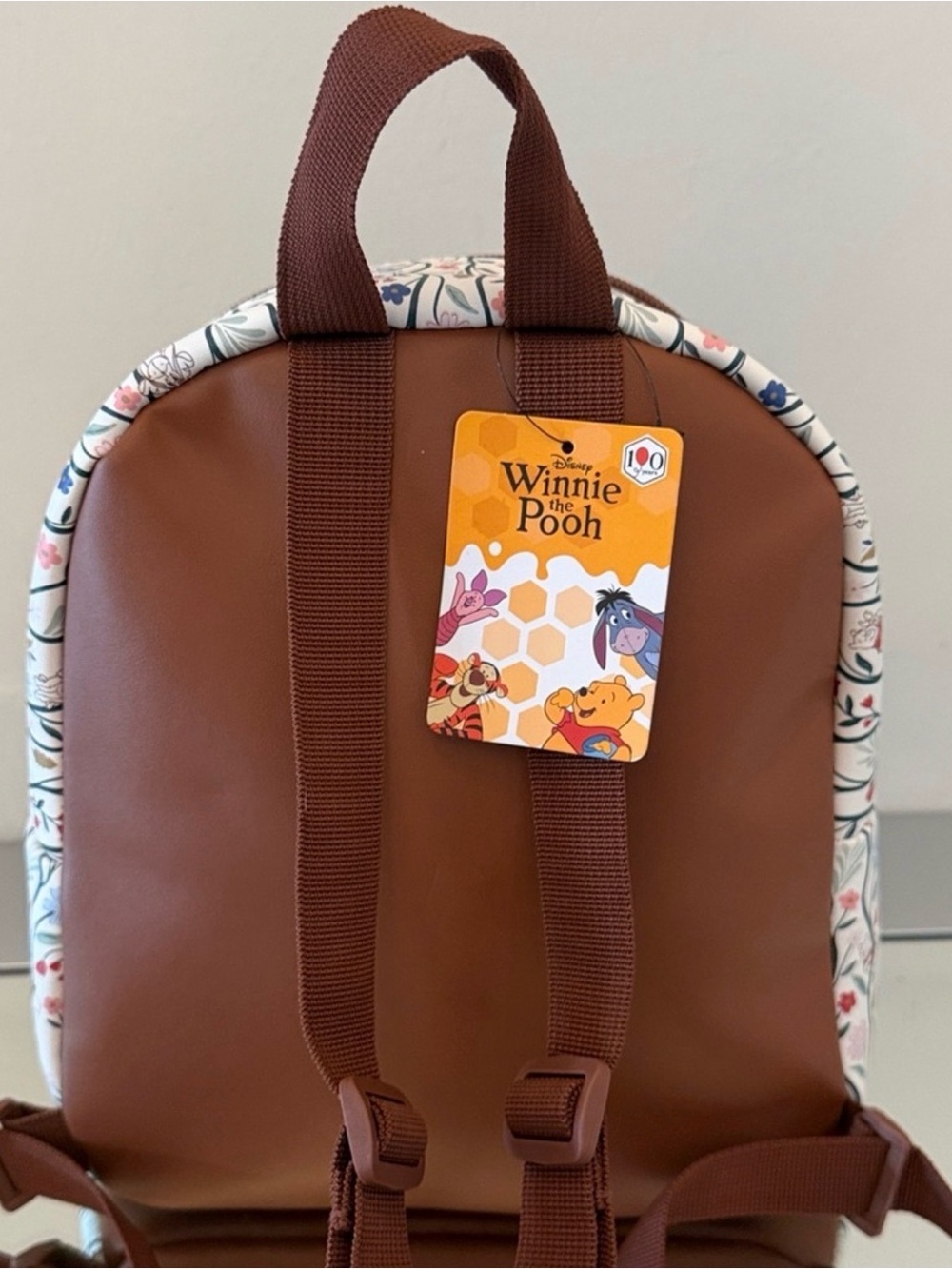 Disney Winnie the Pooh Floral Cream and Brown Mini Backpack - Picture 7 of 15